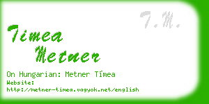 timea metner business card
